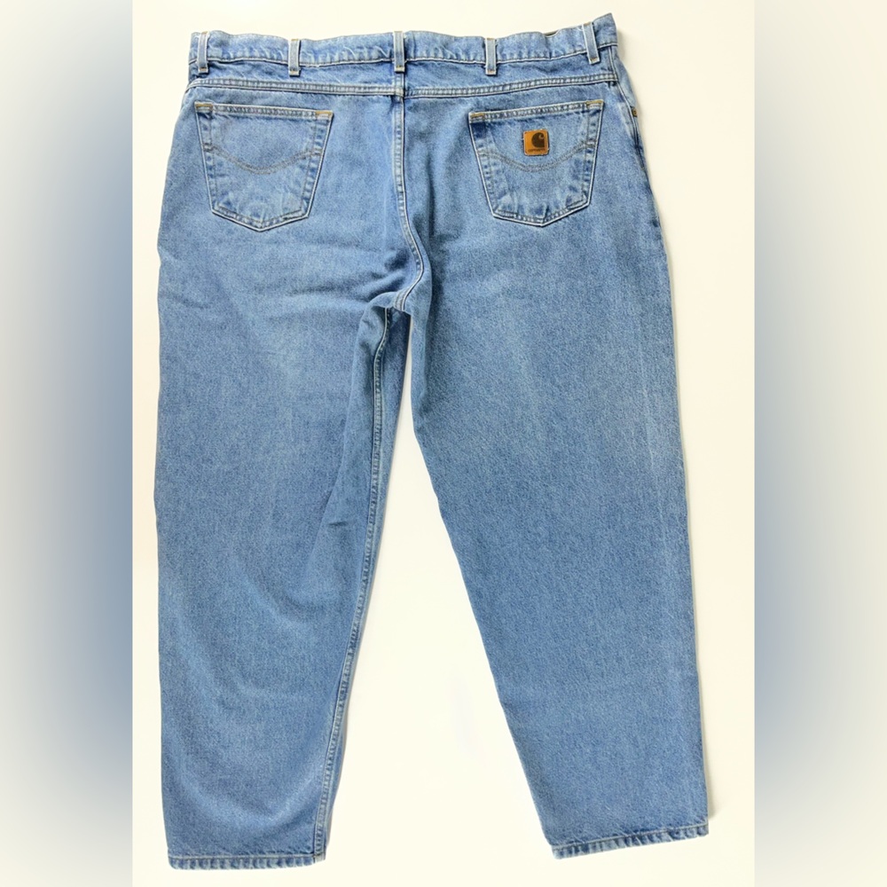 Carhartt Mens Relaxed Fit Classic Stonewash Denim Jeans Size 46 x 30 - Picture 2 of 14
